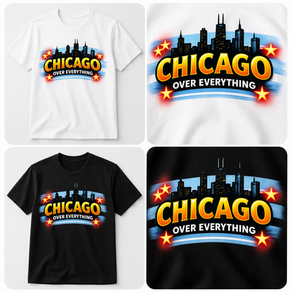Chicago Over Everything Shirt | Chicago Streetwear Tee & Hoodie