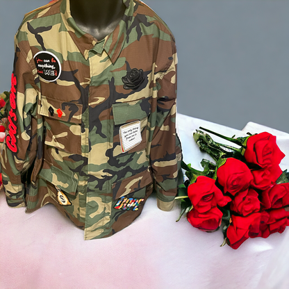 Custom Army Fatigue Jacket (Unisex) I Military Style Streetwear Jacket